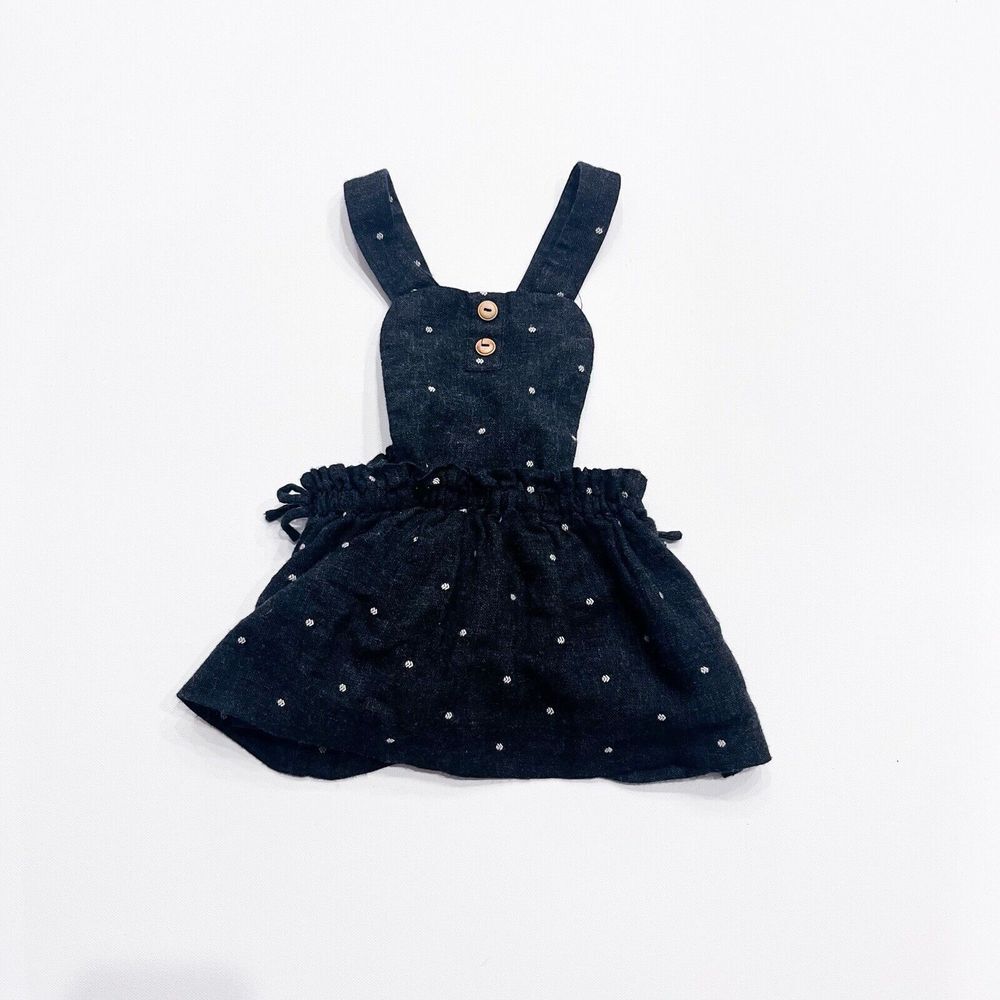 Zara Baby Girl Pinafore Dress‎ Skirt Bib Gray 9-12 months